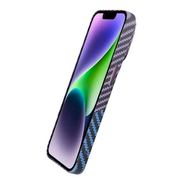 iPhone 15 Pro Mobilskal i Kolfiber - Lila/Blå
