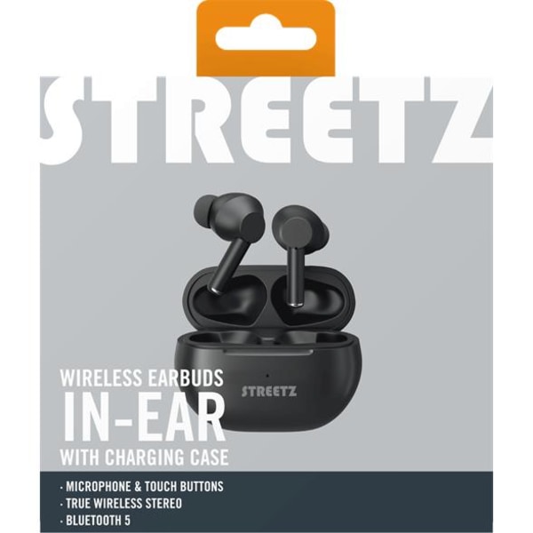 STREETZ True Wireless Stereo, in-ear, mattsvart