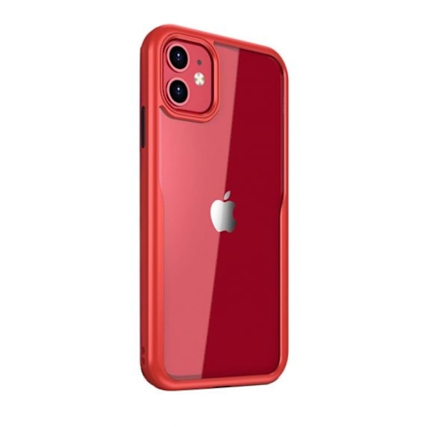 PC Cover Transparent With TPU Edge Protective Case Red For iPhone 11