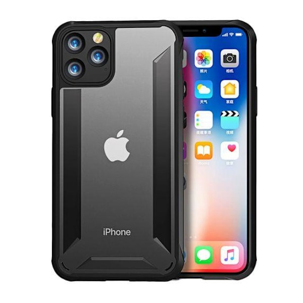 TPU Edge Transparent Frosted Shockproof Case For iPhone 11 Pro Max Black