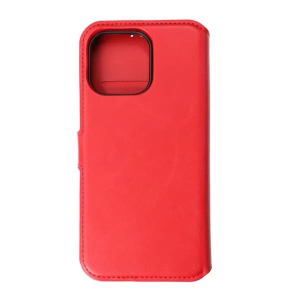 iPhone 15 Pro Max Plånboksfodral Magnet Rvelon - Röd