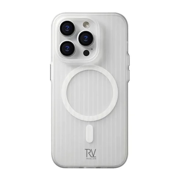 iPhone 14 Pro Max Mobilskal Korrugerad med Magsafe Rvelon - Vit
