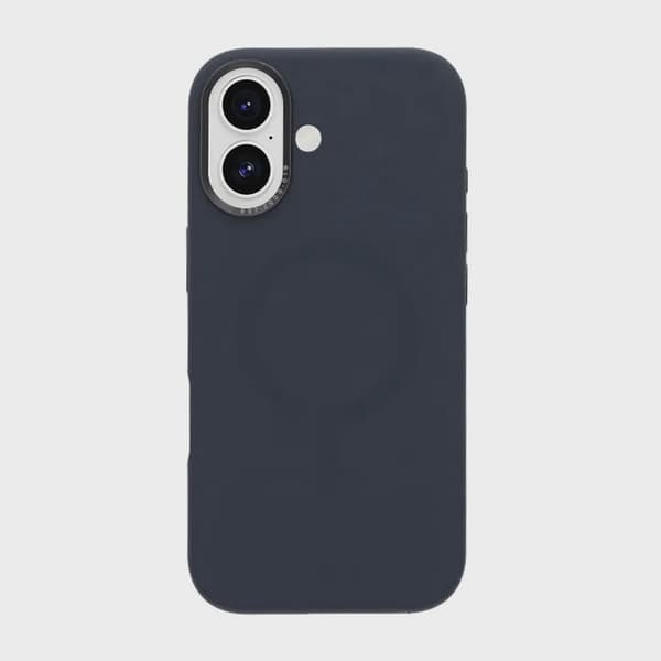 Mobilskal Silikon med Kamera Metallram för iPhone 17 - Blå