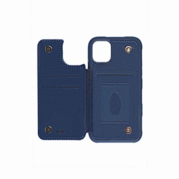 iPhone 11 PU Leather Back Flip Wallet Case Blue