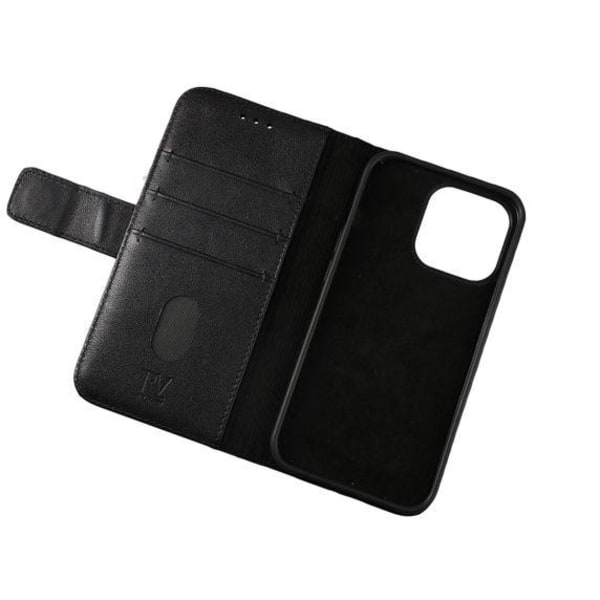 RV Plånboksfodral Genuint Läder - iPhone 13 - Svart
