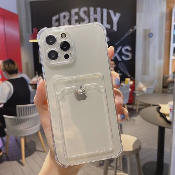Transparent Mobilskal med Korthållare för iPhone 13