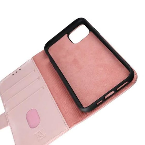RV Plånboksfodral Genuint Läder - iPhone 11 - Rosa