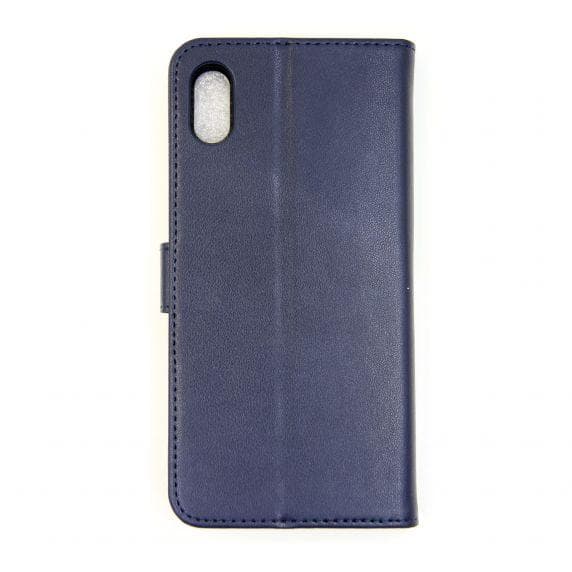 Flip Stand Leather Case For iPhone XR Blue