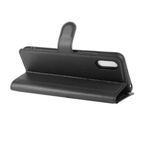 Flip Stand Leather Wallet Case For Xiaomi Redmi 9A Black