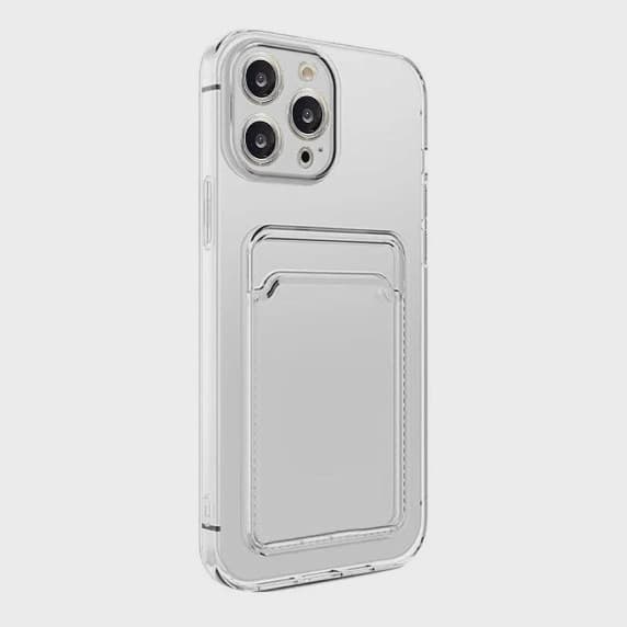 Transparent Mobilskal med Korthållare för iPhone 15 Pro