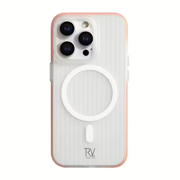 iPhone 15 Pro Max Mobilskal Korrugerad med Magsafe Rvelon - Orange