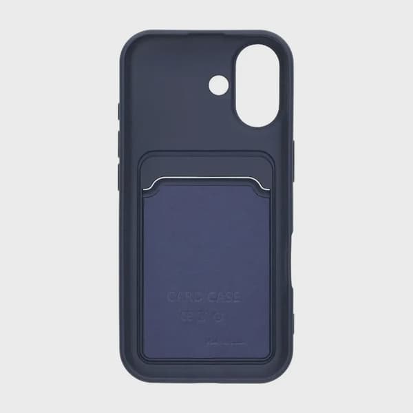 Mobilskal Silikon med Korthållare för iPhone 17 - Blå