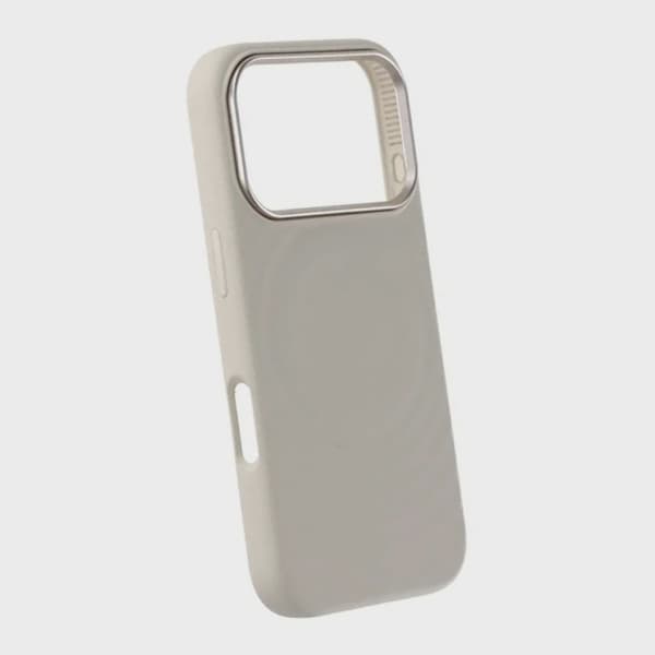 Beige Silikonskal med Magsafe för iPhone 17 Pro