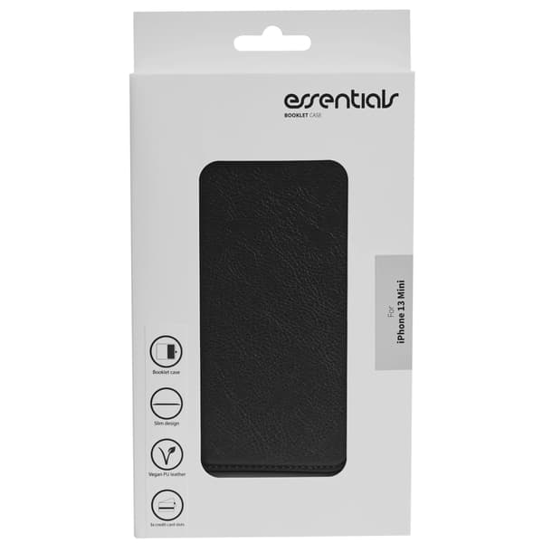 iPhone 13 Mini PU wallet, 3 cards, Black