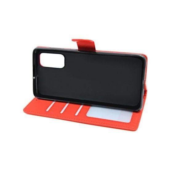 Flip Stand Leather Wallet Case For Samsung Galaxy S20 Red