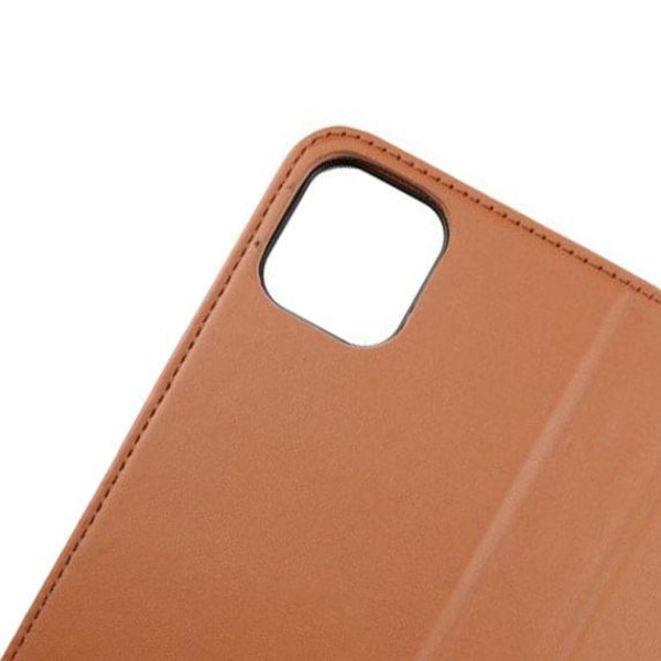 iPhone 12/12 Pro Plånboksfodral Magnet Rvelon - Guldbrun