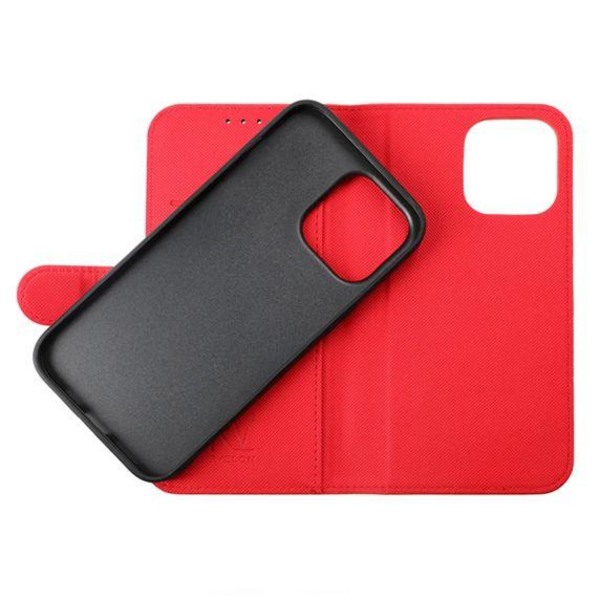 iPhone 14 Pro Max Plånboksfodral Magnet Rvelon - Röd