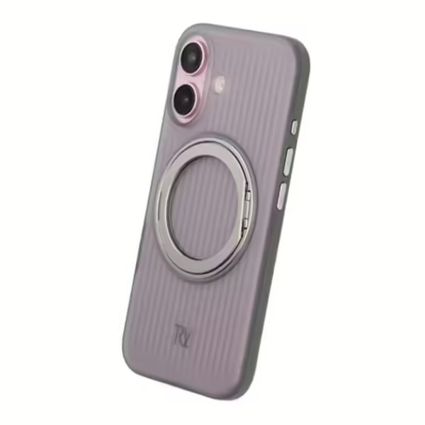 Rvelon 360 roterande mobilfodral för iPhone 16 Grå