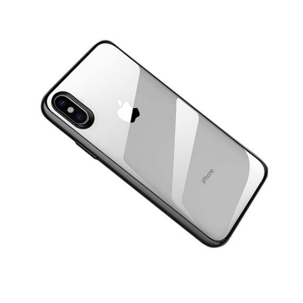 iPhone XS Max Transparent Shockproof With TPU Edge Case Black