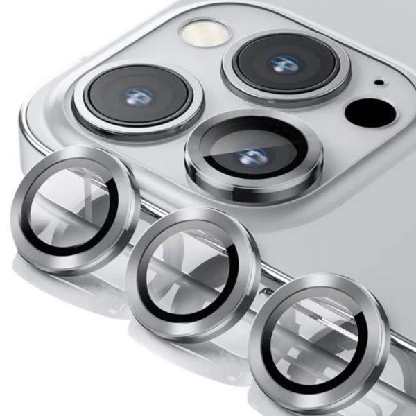 iPhone 14 Pro Kameralins med Ram - Silver
