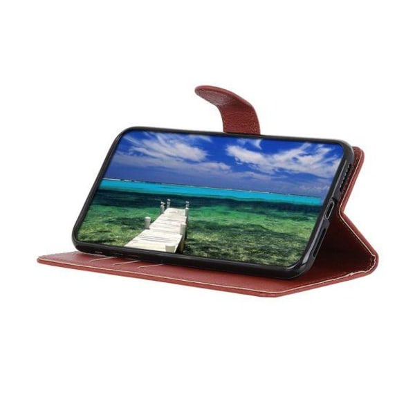 Flip Stand Leather Wallet Case For Samsung Galaxy S22 Ultra Brow
