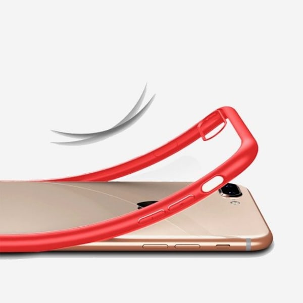 iPhone 7/8 Transparent Shockproof With TPU Edge Case Red