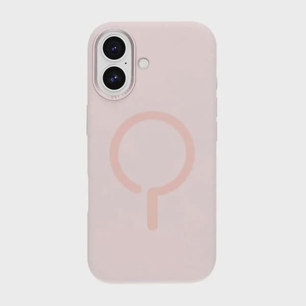 Mobilskal Silikon med Kamera Metallram för iPhone 17 - Rosa