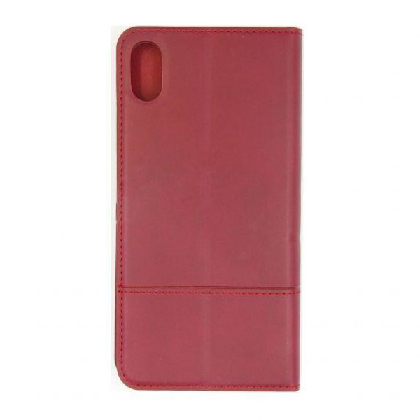 Flip Stand Leather Case For iPhone XS Max Dark Red
