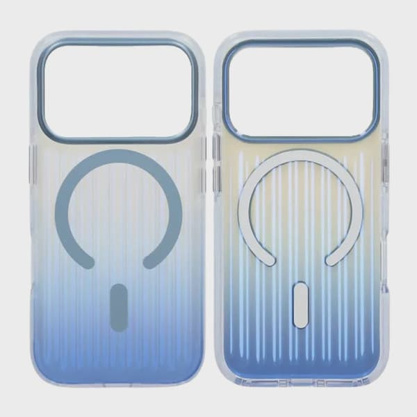 Korrugerat MagSafe-skal för iPhone 17 Pro - Gradient Blå