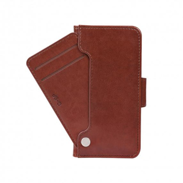 Flip Stand PU Leather Kickstand Card Case Brown For iPhone 7 Plu