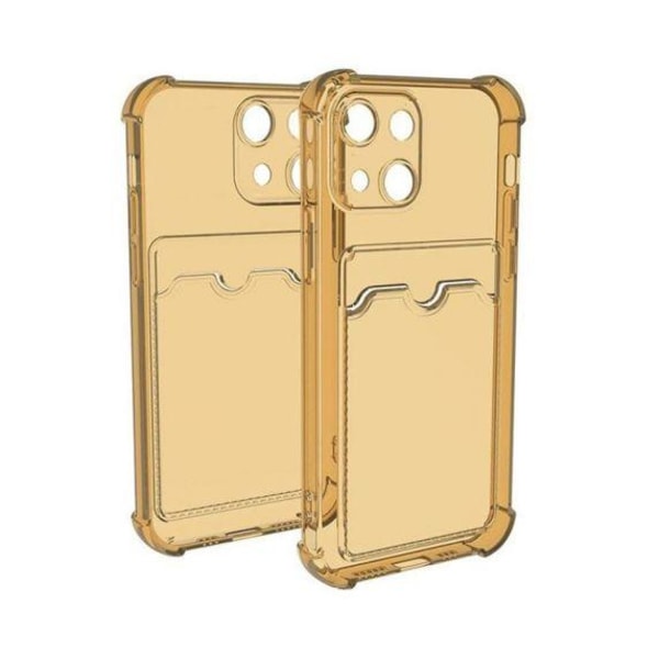iPhone 13 TPU Shockproof Protective Wallet Case Yellow
