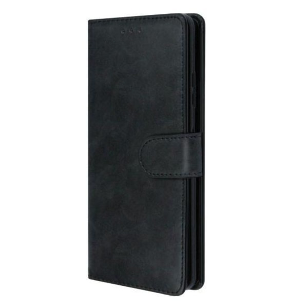 Flip Stand Leather Wallet Case For Samsung Galaxy S22 Ultra Blac