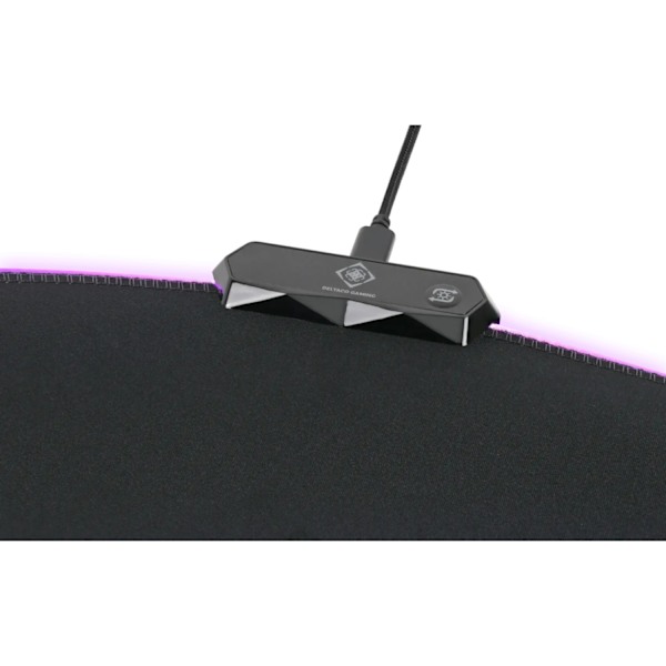 DFP430 RGB gaming golvmatta, USB-C, 1100x1100x3mm, svart/RGB
