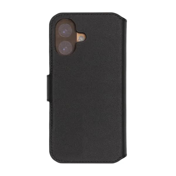 Rvelon Plånboksfodral Äkta Läder för iPhone 17 - Svart
