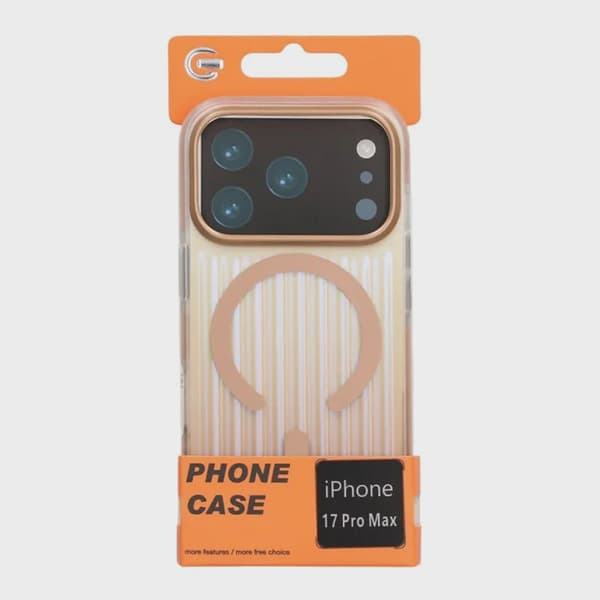 Korrugerat MagSafe-skal för iPhone 17 Pro Max - Gradient Guld