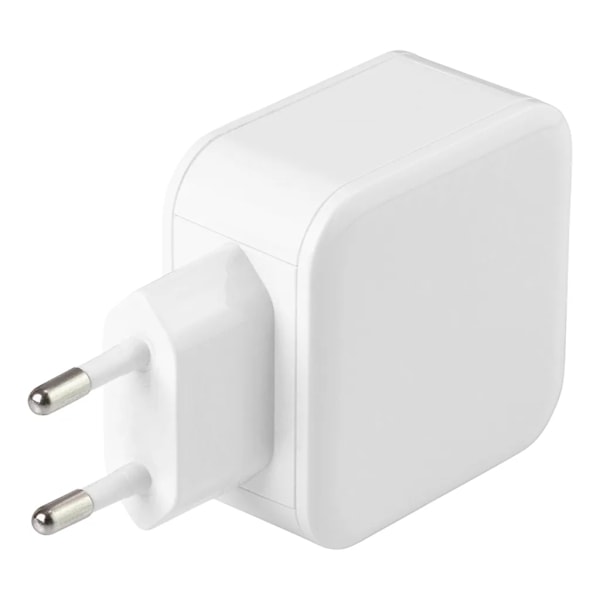Deltaco Laddare 24W 2xUSB-A Vit