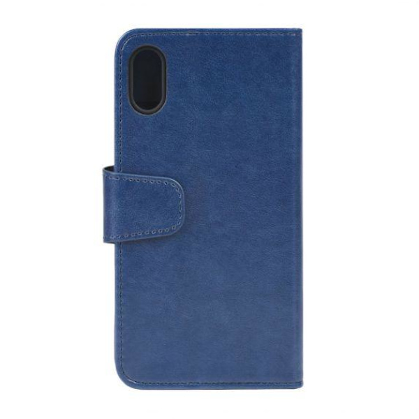 Flip Stand PU Leather Kickstand Card Case Blue For iPhone X/XS