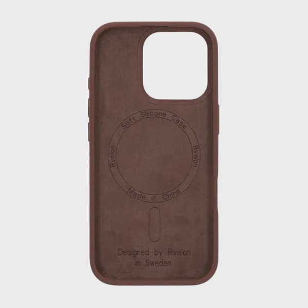 Rvelon Mobilskal Silikon MagSafe för iPhone 16 Pro - Brun
