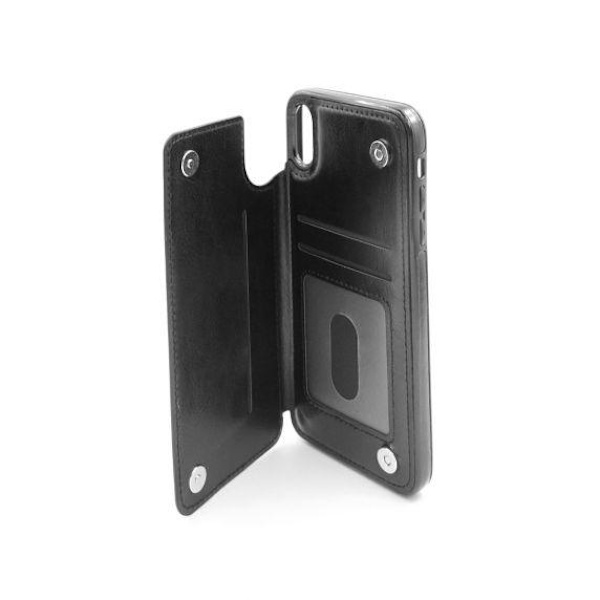 Fitted Leather Case For iPhone X/XS Black