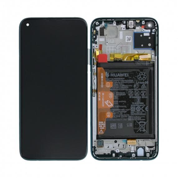 Huawei P40 Lite Skärm/Display med Batteri Original - Grön