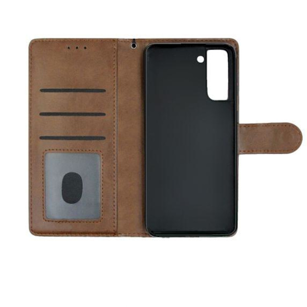 Flip Stand Läderfodral till Samsung Galaxy S21 Plus Brun