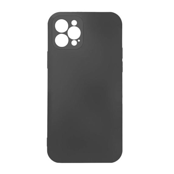 iPhone 12 Pro Soft Silicone Case Black with Camera Cover