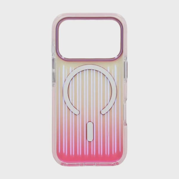 Korrugerat MagSafe-skal för iPhone 17 Pro - Gradient Rosa