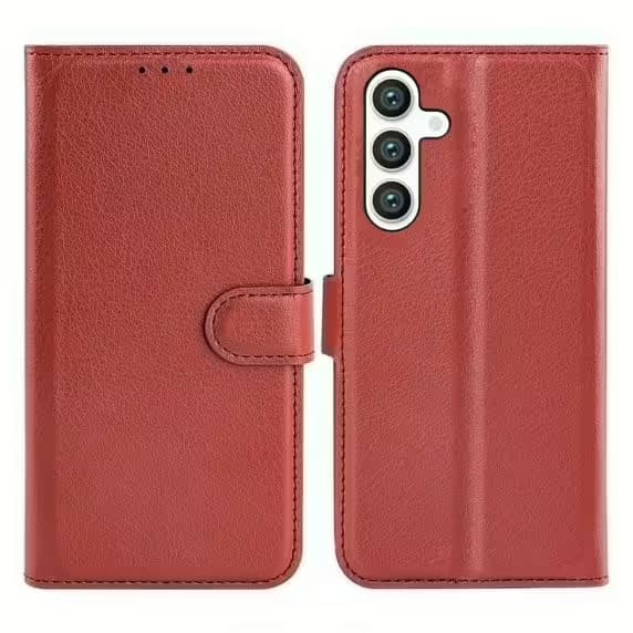 Samsung Galaxy S24 Plånboksfodral med Stativ - Brun