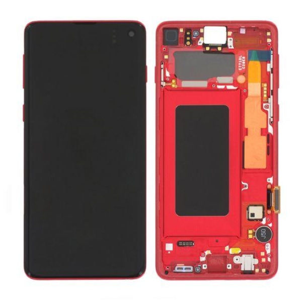 Samsung Galaxy S10 Skärm med LCD Display Original - Röd
