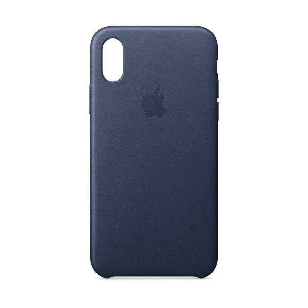 Original Apple iPhone X Leather Case/Cover - Midnight Blue - New
