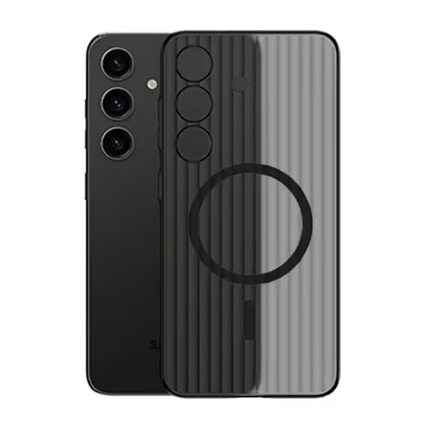 Samsung S24 Plus Mobilskal Korrugerad Anti-Halk - Svart