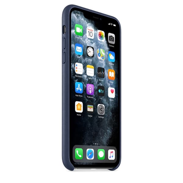 Apple Läderskal till iPhone 11 Pro Max – Midnight Blue