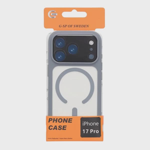 Skal för iPhone 17 Pro med MagSafe & Kameraskydd med Grå