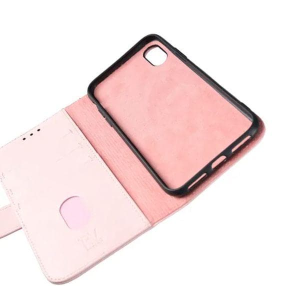 RV Plånboksfodral Genuint Läder - iPhone X/XS - Rosa